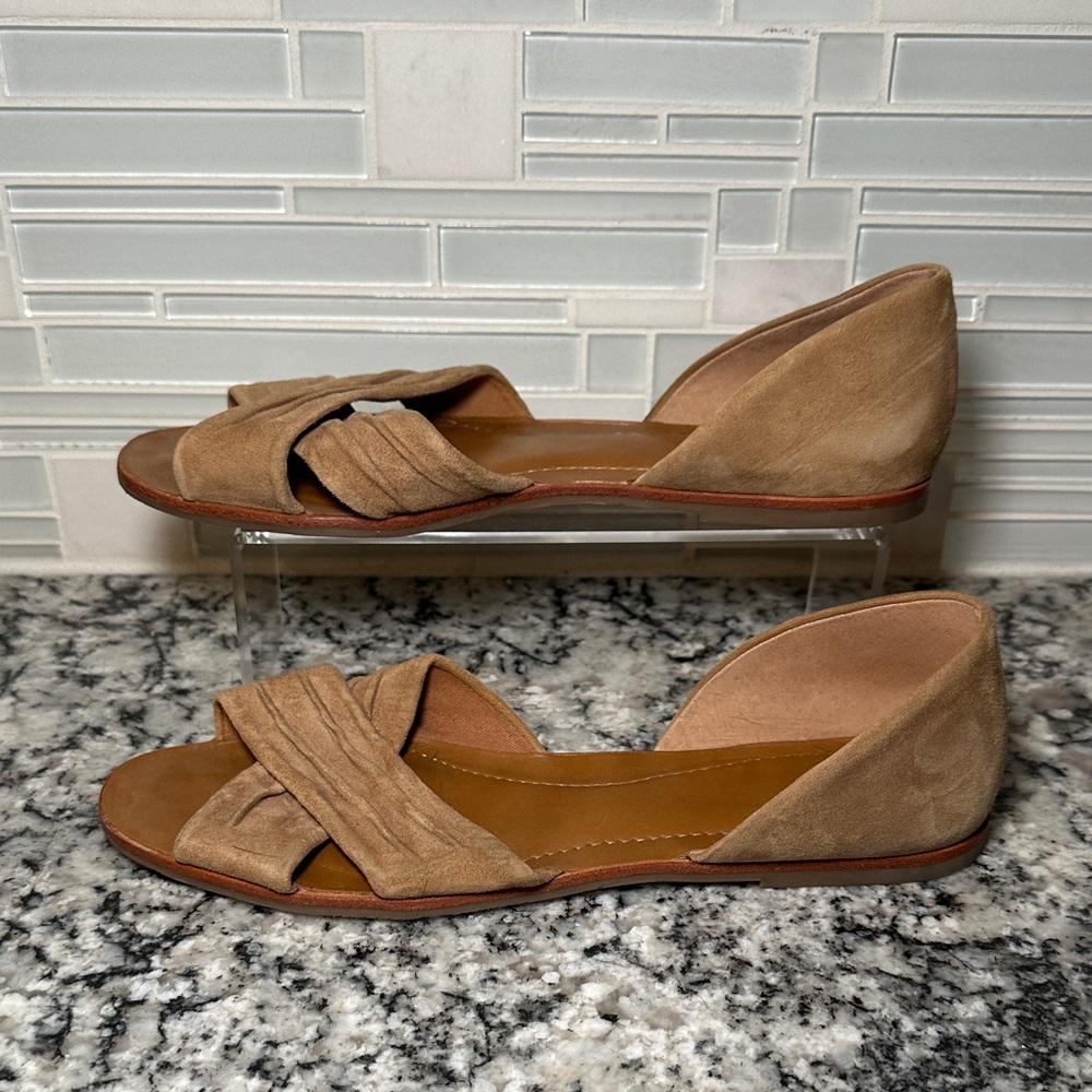 Sarto Franoco Sarto Suede Vala Sandal Flats - 8.5M